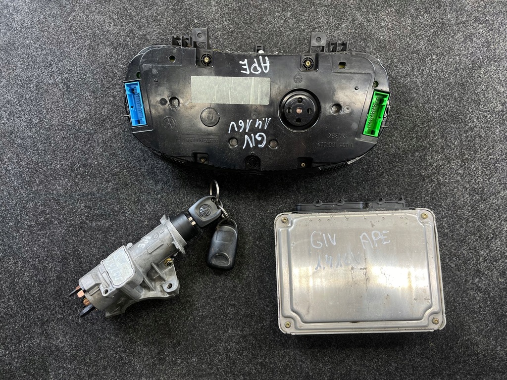 фото №8, Vw golf iv 1.4 16v ape набір стартовий блок керування 038906032 0261206140