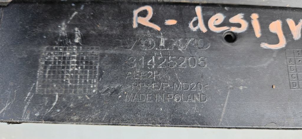 фото №9, Накладка дифузор бампера задня volvo xc60 ii r-design 17-