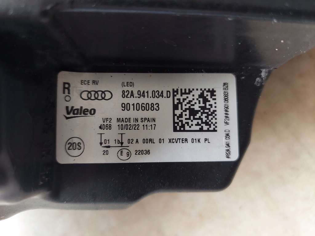 фото №11, Лампа права - full led - audi a1 ii - 82a - 2019