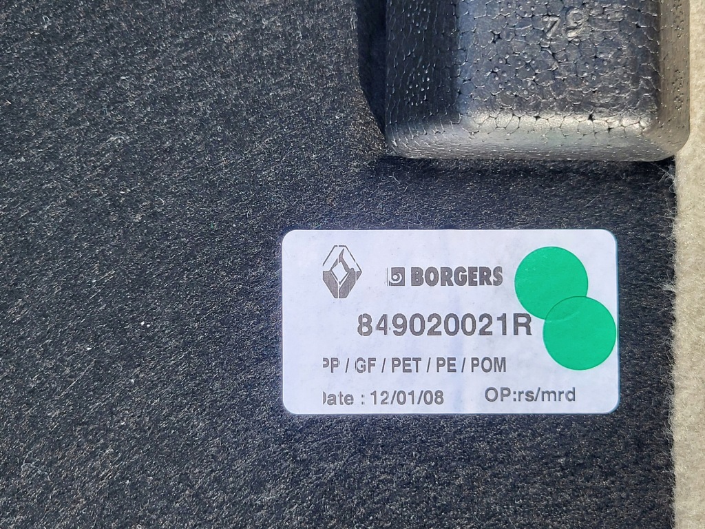 фото №7, Обшивка пол багажника обивка renault laguna iii kombi оригинальный номер eu