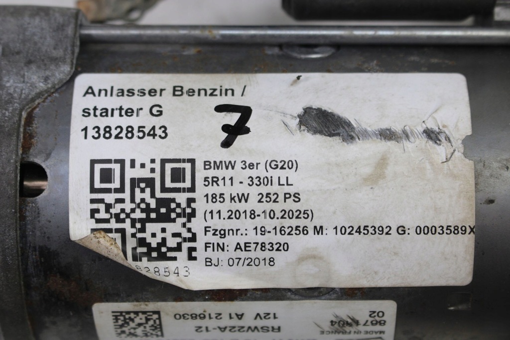 Bmw 3 g20 стартер valeo 8671504 двигатель 2.0 b48b20b бензин b20 g21 g30 g Доставка