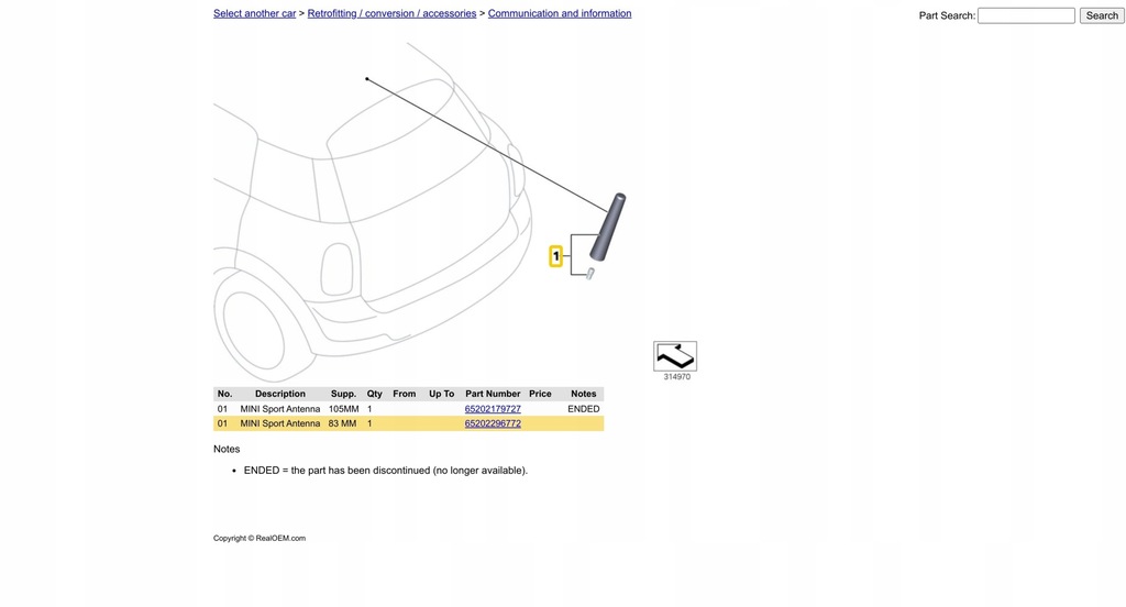 фото №6, Антенна спортивный bmw mini r50 r53 r56 f55 f56 оригинальный 65202296772