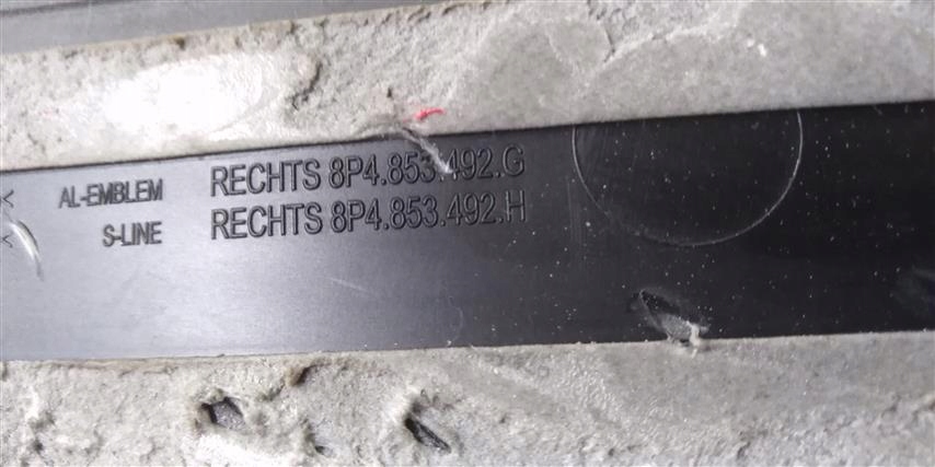 фото №5, Молдинг порог правый перед audi a3 5d 8p4853492g