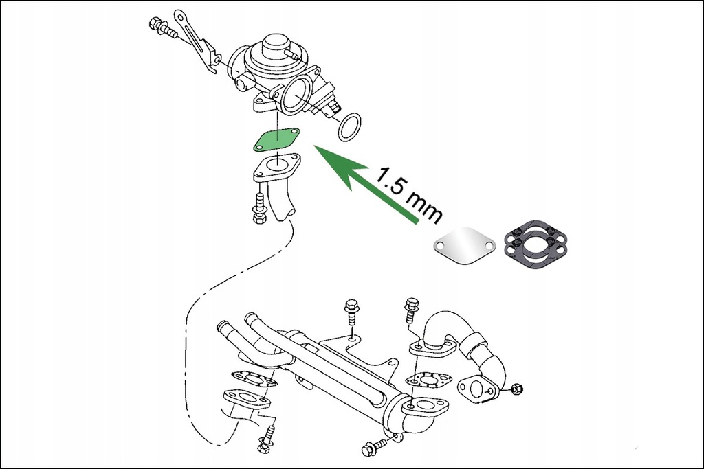 фото №6, Заглушка egr 1.4 1.9 tdi seat alhambra altea cordoba ibiza leon toledo