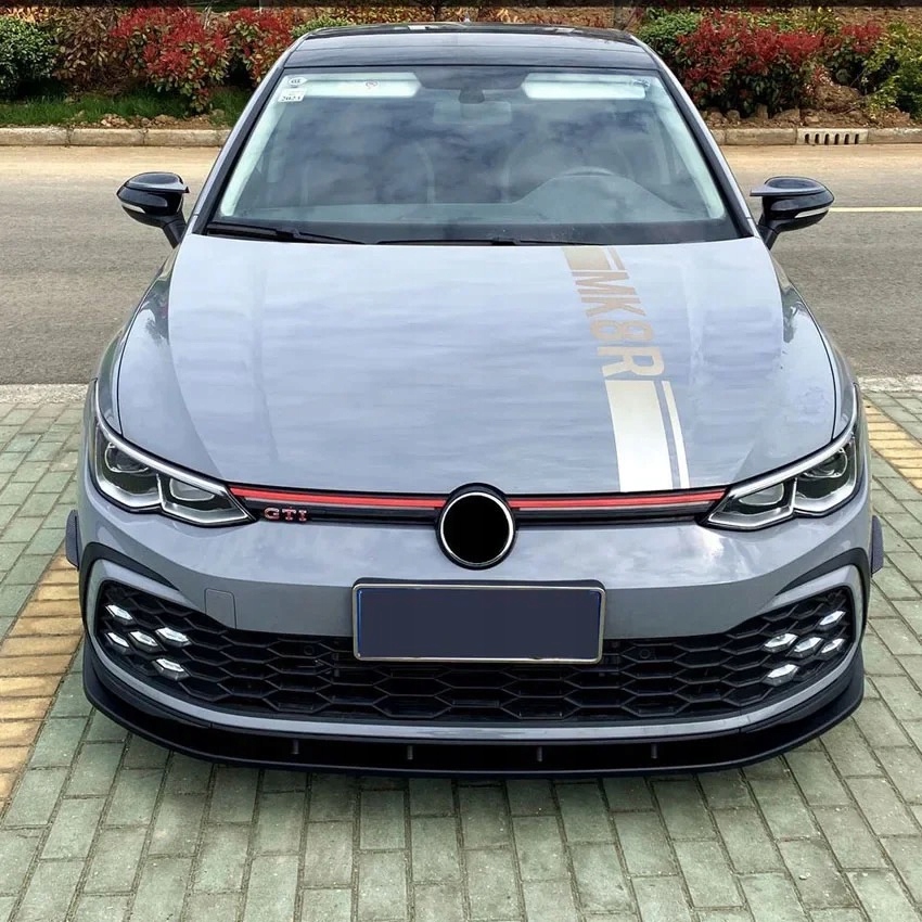 фото №6, Накладка спойлер спліттер vw golf 8 gti gtd r-line viii mk8 чорний блиск