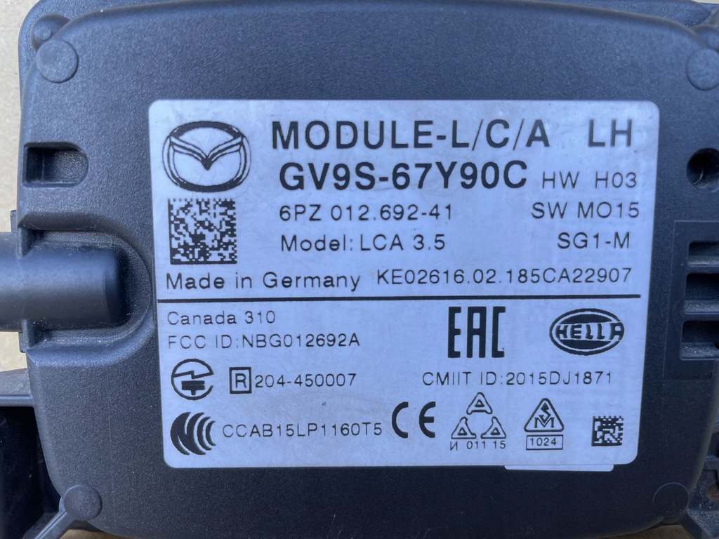 фото №4, Модуль радар датчик лівий mazda 6