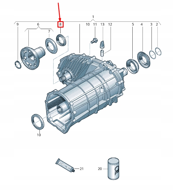 фото №7, Vw amarok 2h прокладка вала вихідного коробки приладової панелі 0bu321199a oem