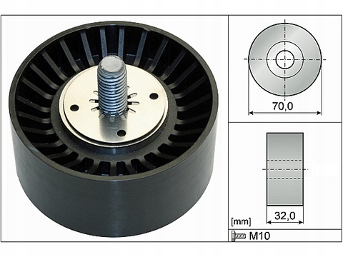 фото №2, Schaeffler ina 532 0735 10 ролик направляющая / направляющая, ремень клиновой зубчатый