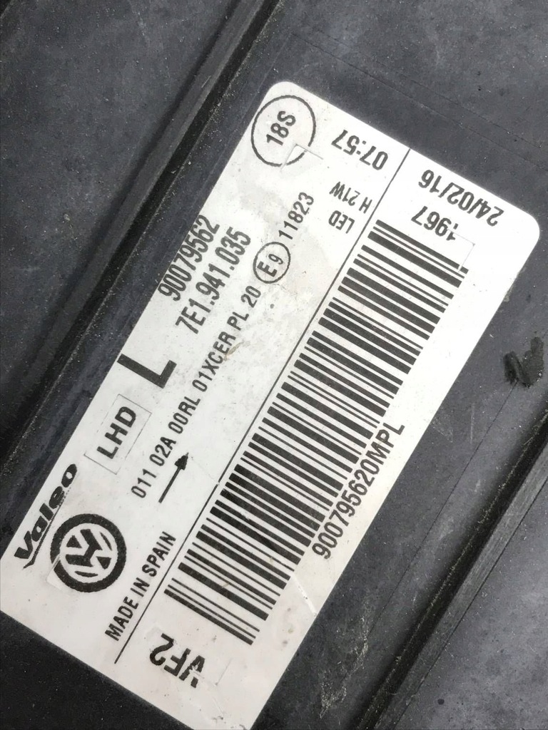 фото №14, Vw t6 7e1 transporter multivan 15-20 лампа ліва передня full led 7e1941035