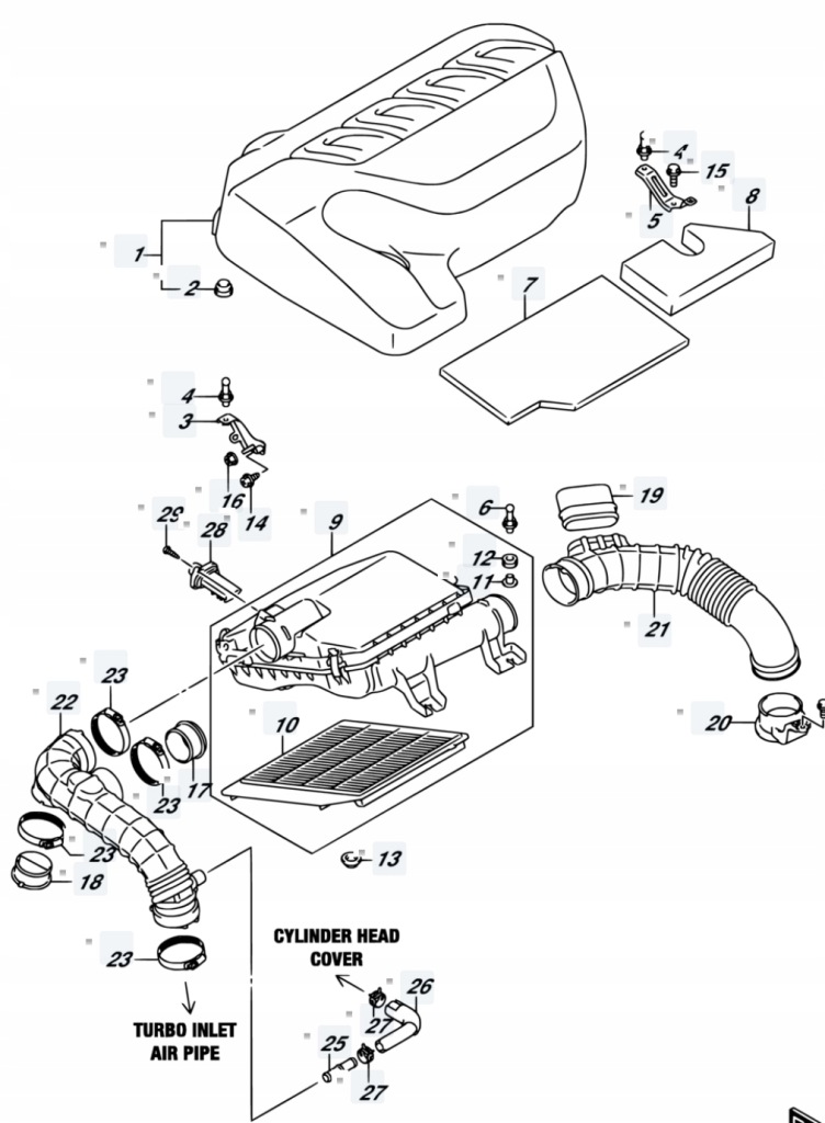 фото №9, Suzuki sx4 s-cross 18r 1.4t k14c lift кришка корпус фільтра повітря