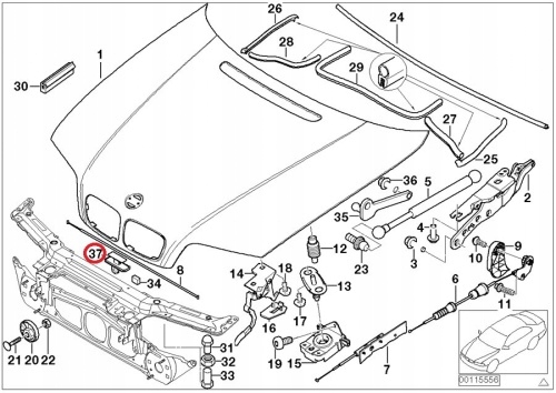 фото №2, 2x nit кришки капот перед bmw e46 оригінал