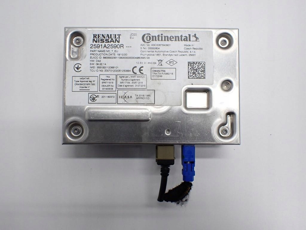 фото №1, Модуль блок управления навигации 2591a2590r renault zoe ii 21r
