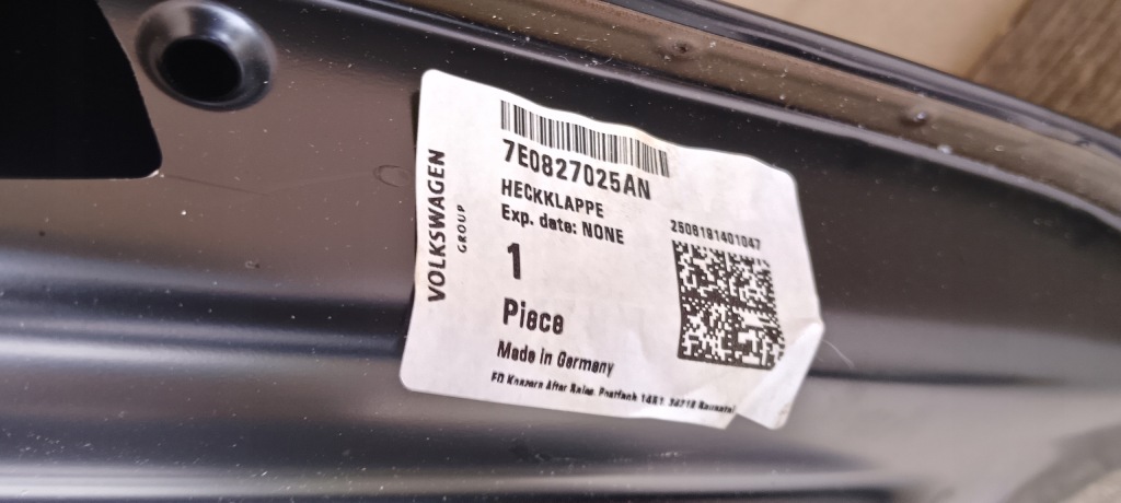 фото №12, Крышка багажника задняя задняя полная vw volkswagen t6 transporter 7e0 7c0827025an nowa