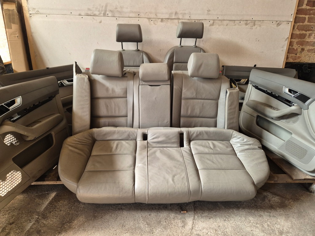 фото №9, Audi a6 c6 kombi сиденья заднее сиденье обшивки кожа электрический