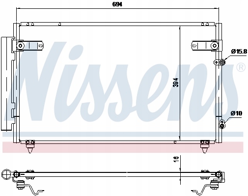 фото №12, Конденсатор радиатор кондиционера [nissens]