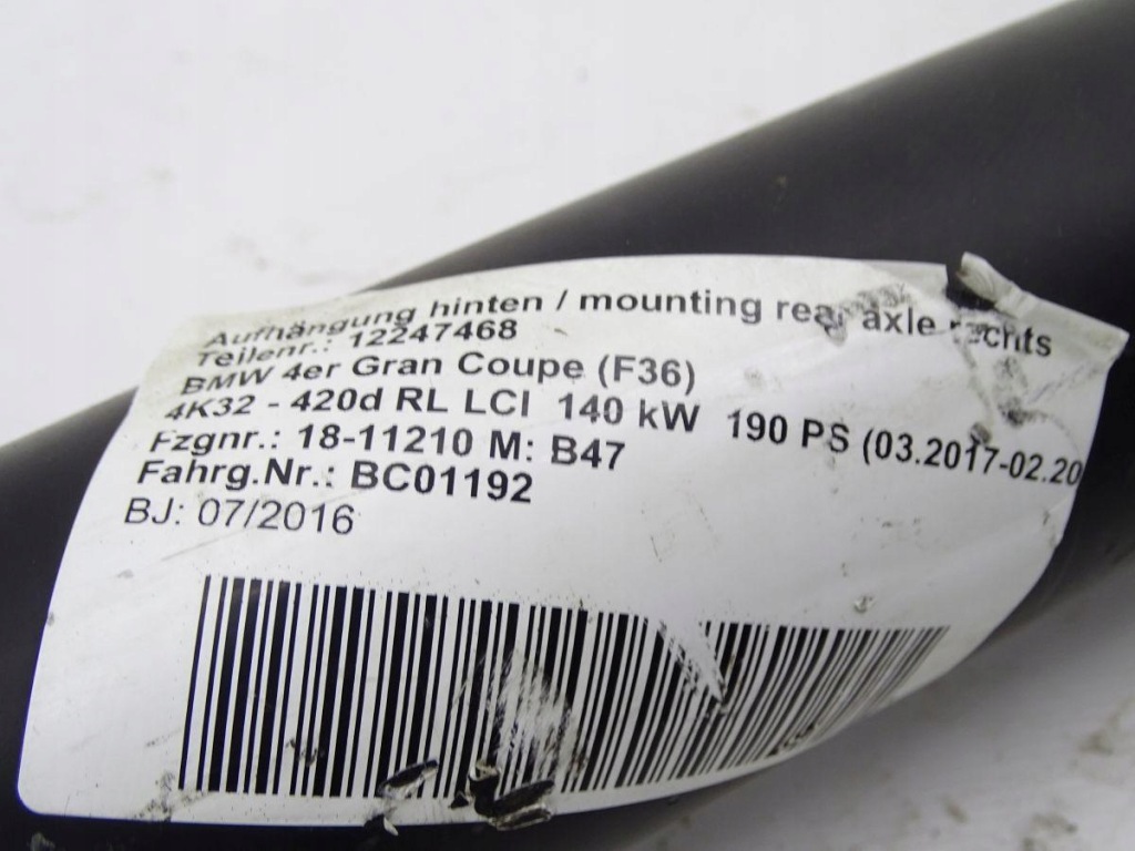 Bmw 4 f36 420d 2.0d b47 15-20 wał привідний idealny 8605231 Недорого