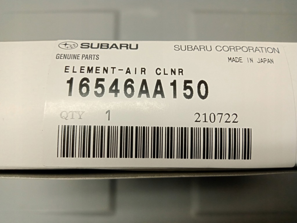 фото №1, Фільтр повітря subaru 16546aa150