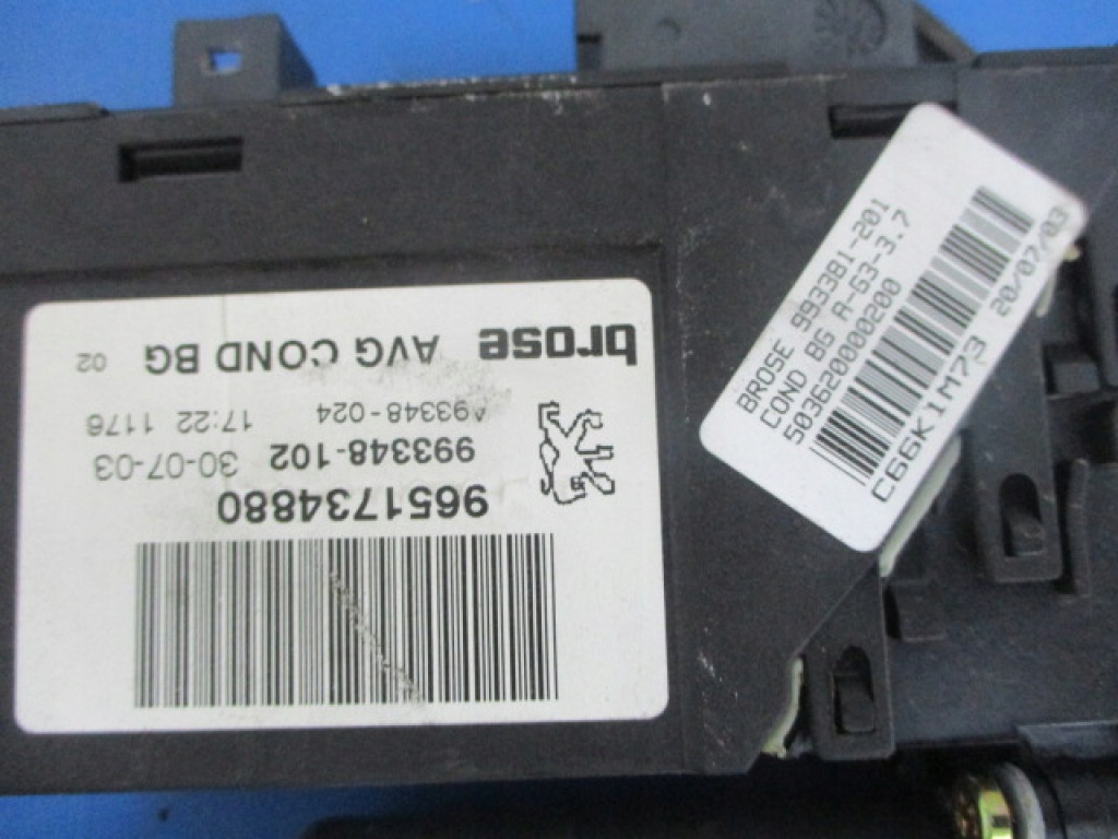 фото №9, Peugeot 307 cc cabrio подъемник стекло перед+ моторчик+ модуль 9651734880