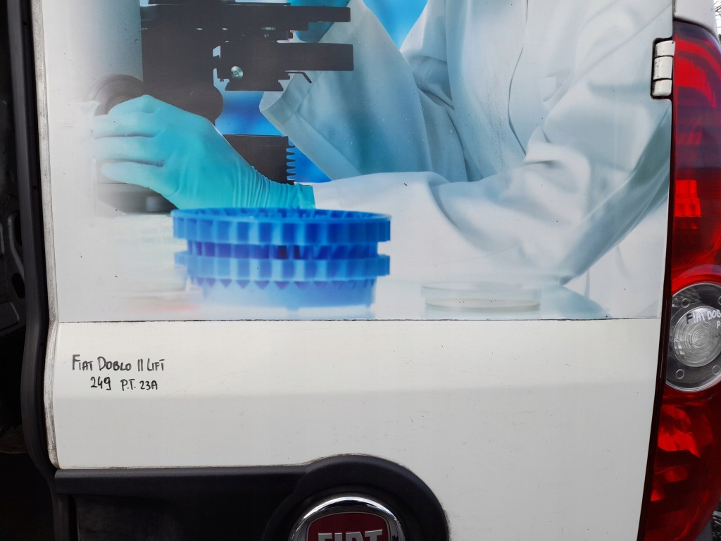 фото №7, Fiat doblo 2 двері правий праве кришка багажника багажника 249