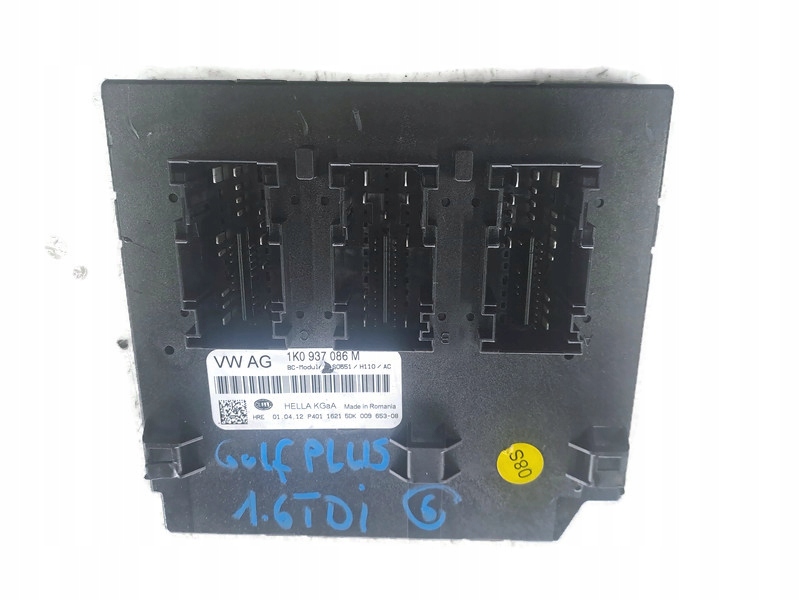 фото №1, Vw golf vi plus 12r модуль блок управления bcm 1k0937086m