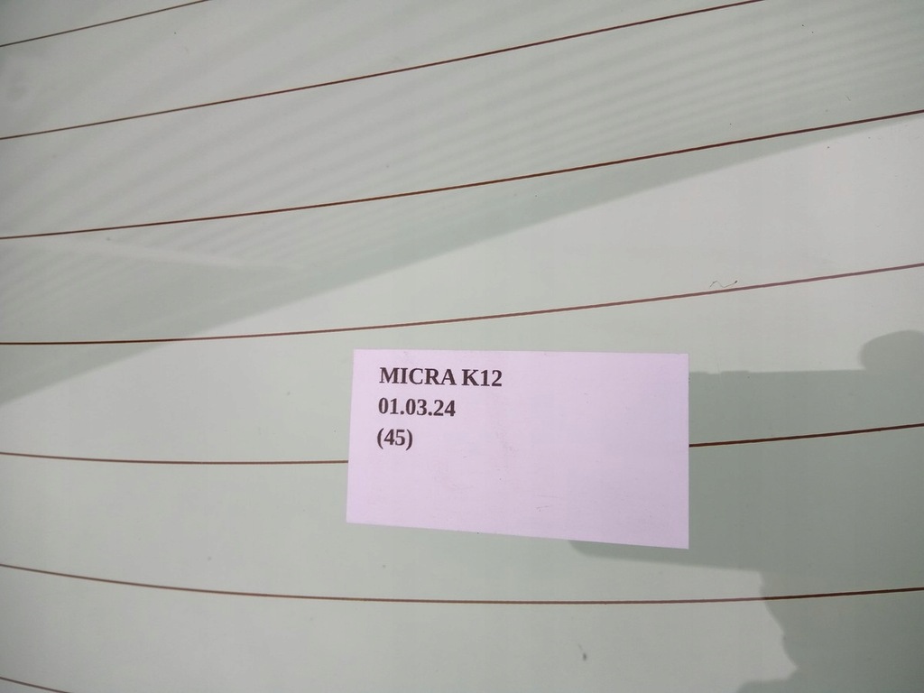 фото №7, Скло кришки багажника підігрівається nissan micra k12