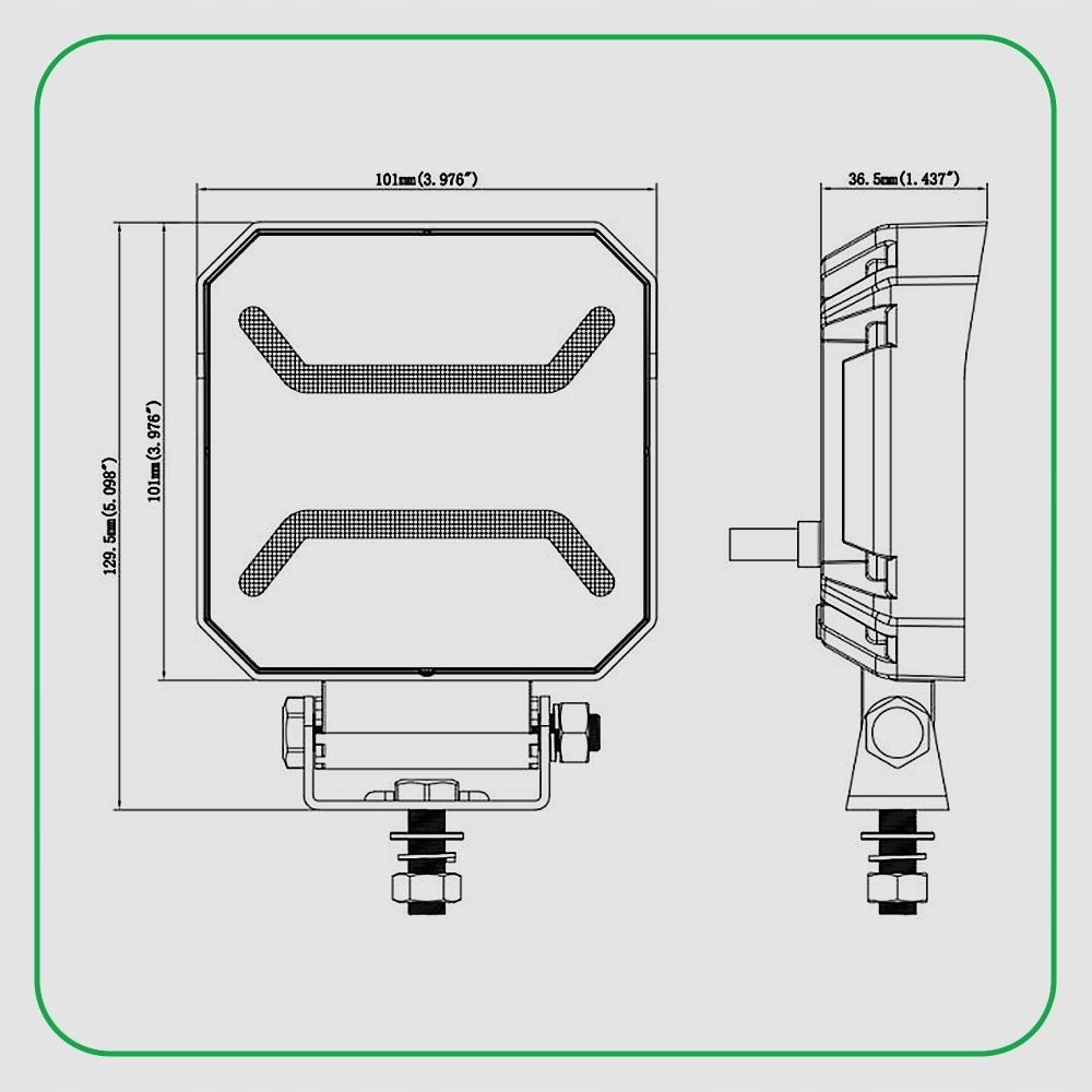 фото №2, Лампа робоча led x10 + ремені led 2 функції 12v 24v протитуманна фара led