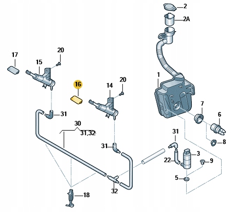 фото №3, Заглушка распылителя фара левая octavia ii