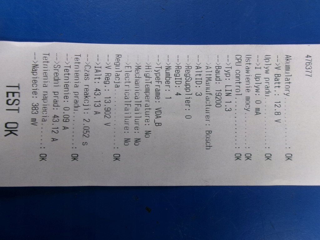 фото №7, Vw polo v 64 lift 1.2tsi генератор 04c903023l bosch 140a перевірений