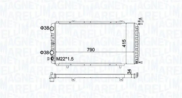 Радиатор воды 350213180900 magneti marelli Цена