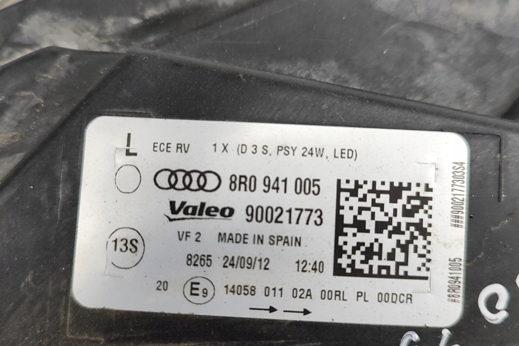 фото №8, Audi q5 8r передний левый фара 8r0941005 2013 lhd 23856075