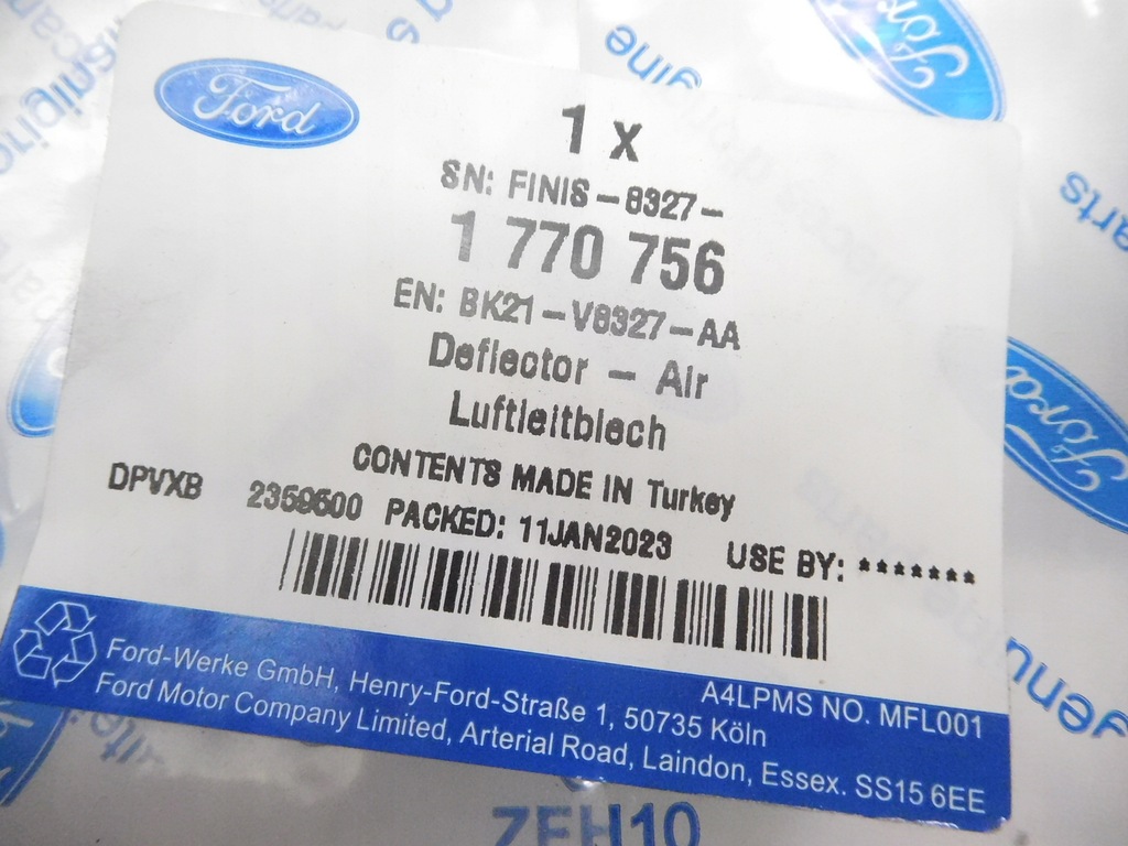 фото №7, Верхній дефлектор радіатора ford transit mk4 оригінальний номер 1770756