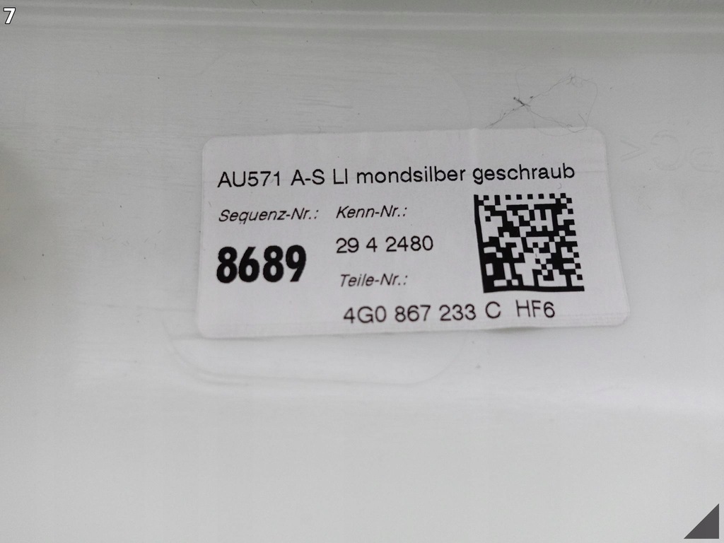 фото №8, Audi a6 s6 c7 4g0 lift 14-18 молдинг обшивка захист lewego стійка a hf6