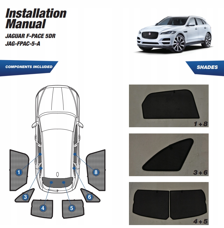 фото №15, Шторки защита jaguar f-pace 2015- защита шторка солнцезащитные