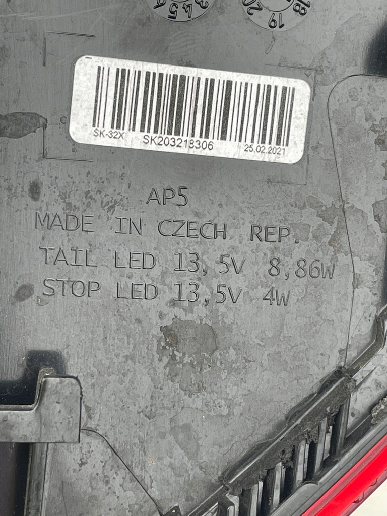 фото №10, Skoda karoq лампа левая задняя задняя led 57a945207 europa оригинал