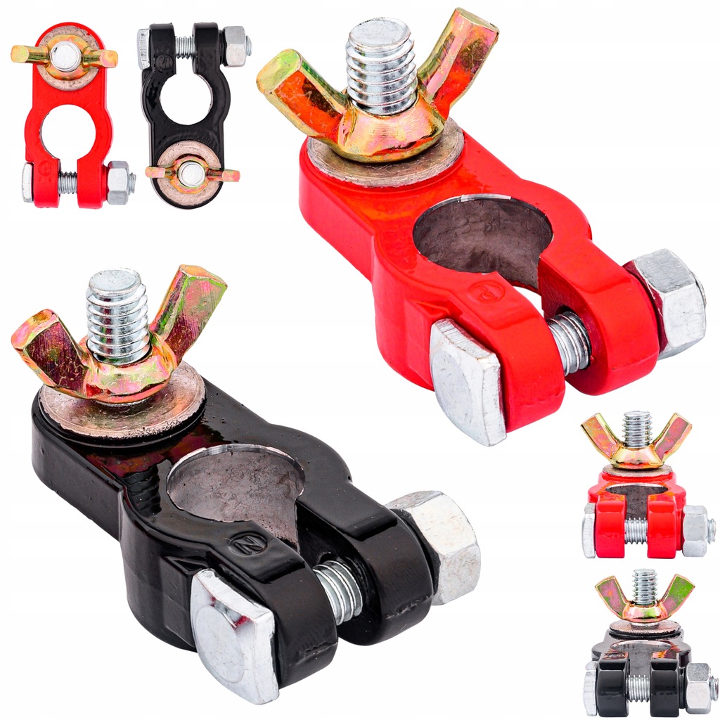 фото №12, Клеммы do аккумулятор универсальные oczkowe клемма с zaciskami бабочка 17 19mm