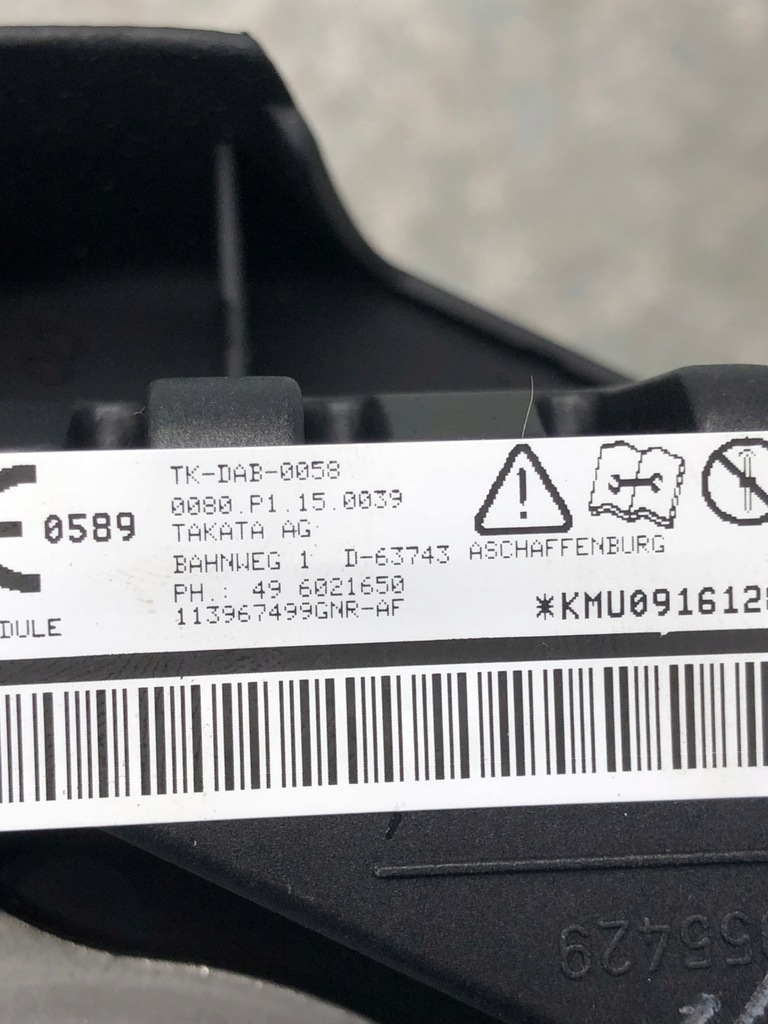 фото №5, Подушка подушка безопасности водителя nissan note e11 tk-dab-0058