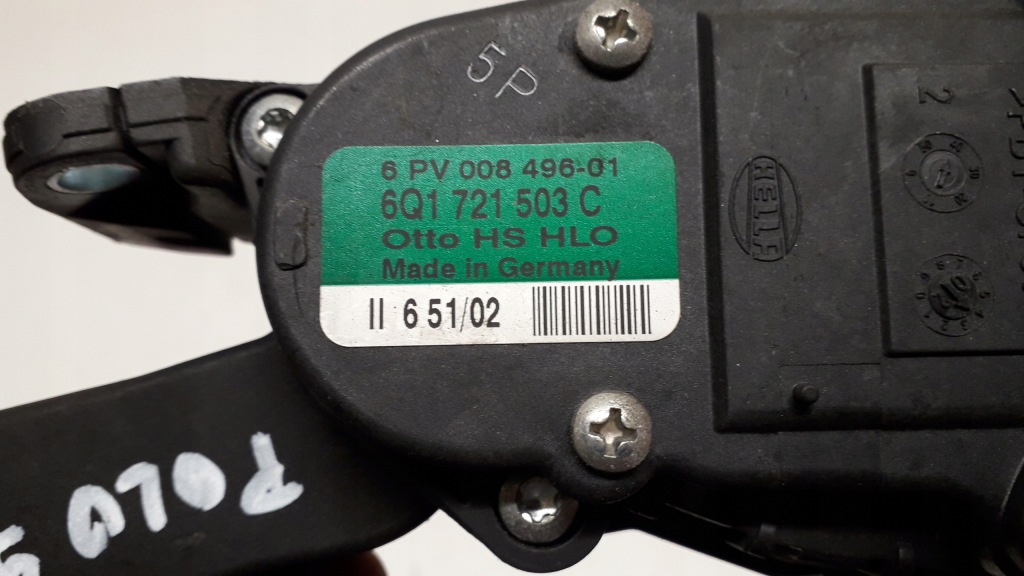 фото №6, Vw polo 9n 01- педаль газа потенциометр 6q1721503c