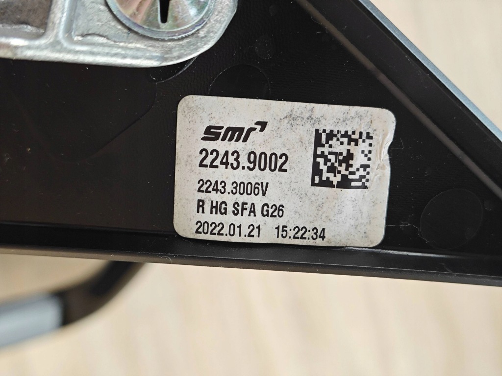 фото №10, Зеркало правое 5 pin bmw 4 g26 i4 g24 27km a96 europa m-pakiet