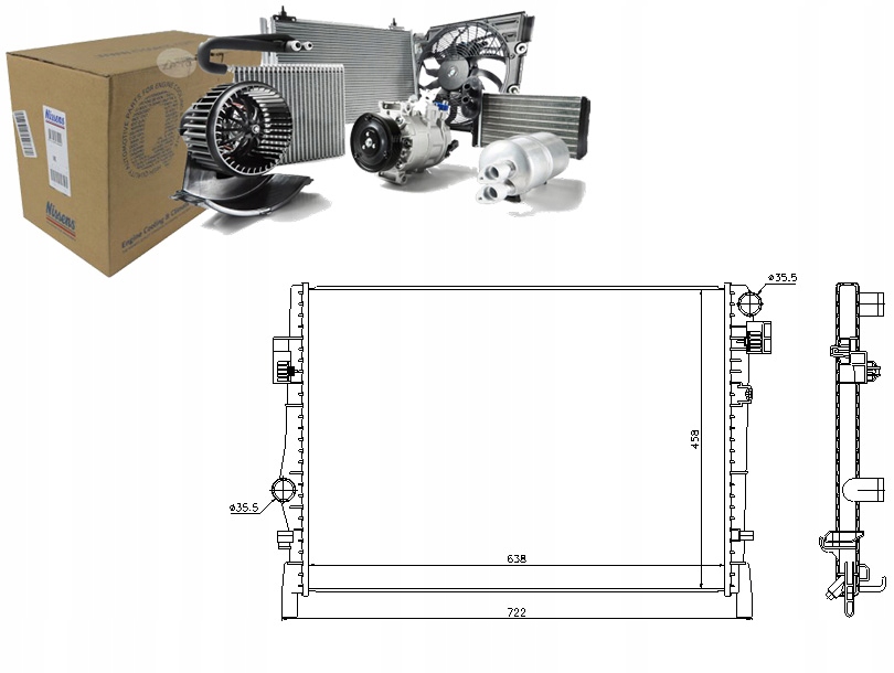 фото №1, Радіатор двигуна dodge journey fiat freemont 2.0d