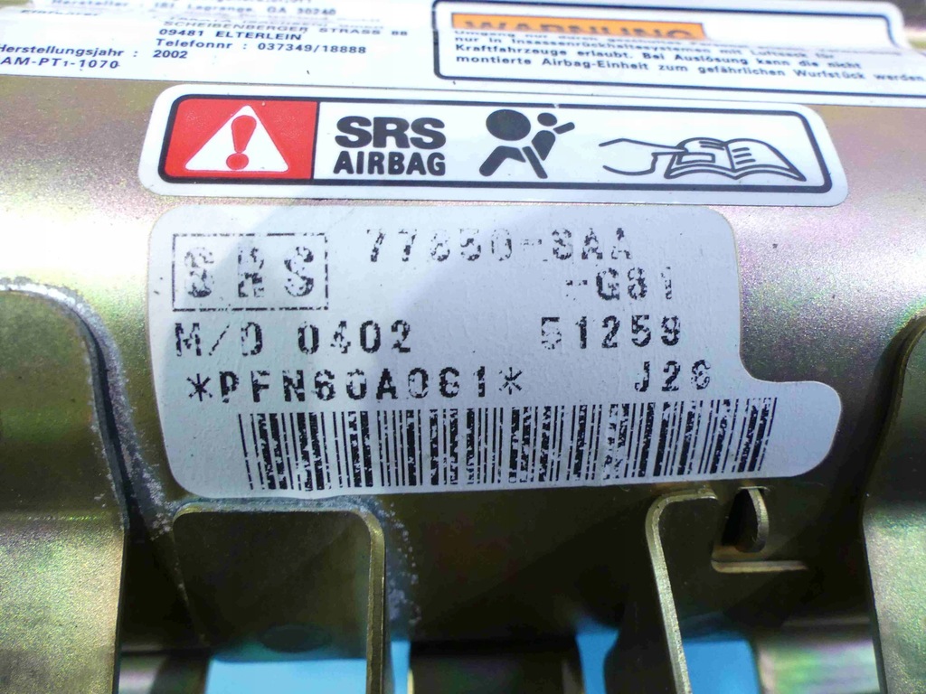 фото №9, Подушки безопасности воздушные honda jazz ii pas левый правый