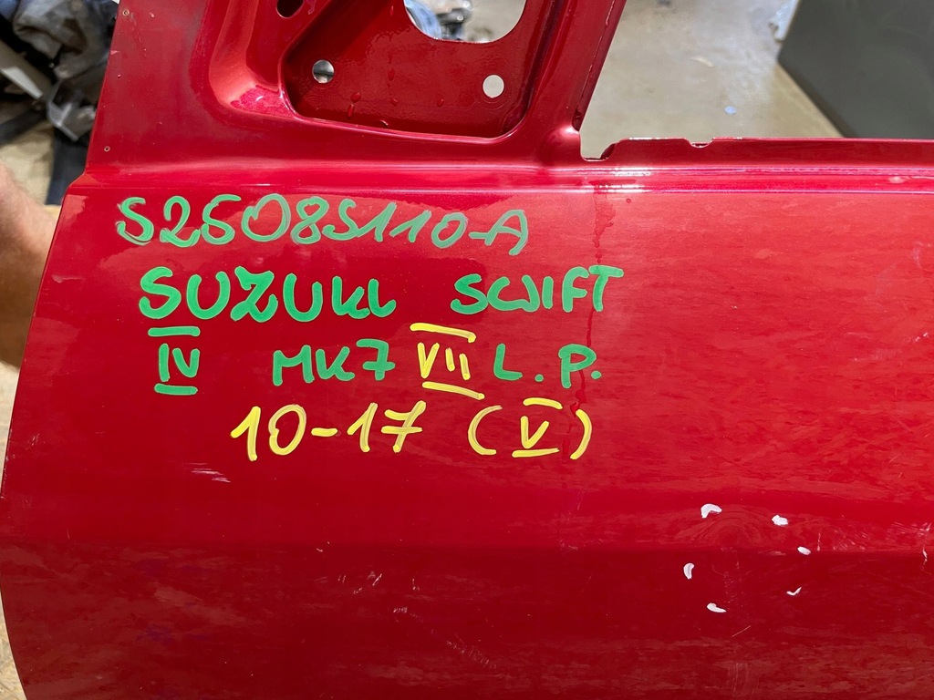 фото №13, Suzuki swift mk7 vii mk5 v 5d 10-17 дверь левая перед передние