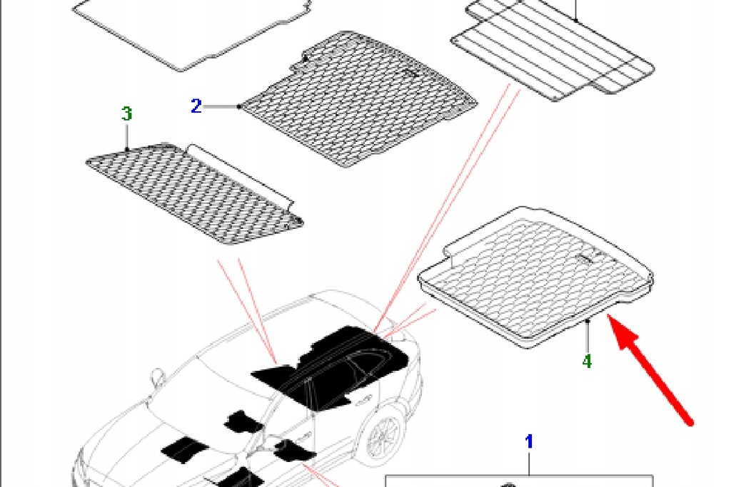 фото №9, Jaguar f-pace x761 мат do багажника nowa оригінальна t4a5569