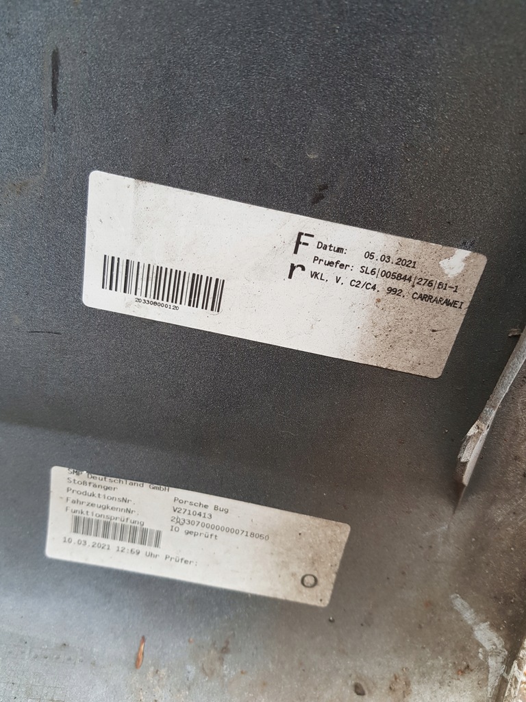 фото №5, Porsche 992 911 бампер перед передній 2021