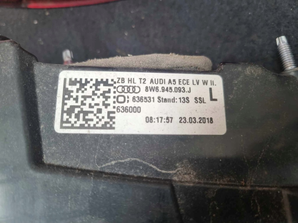 фото №7, Audi a5 sportback задняя лампа 8w6945092j 8w6945091j 8w6945094j 8w6945093j