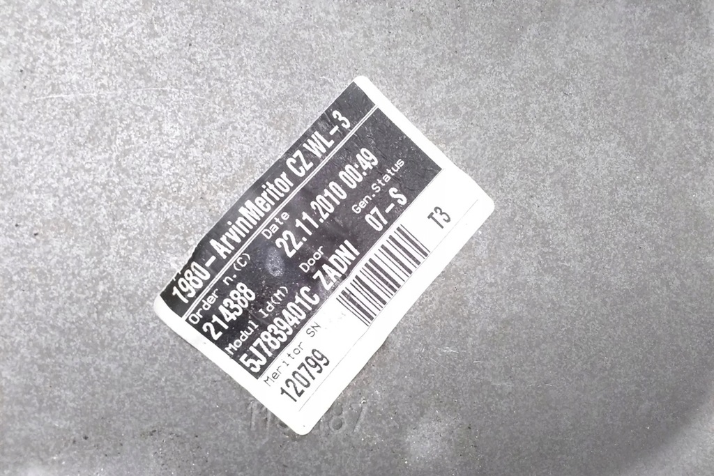 фото №7, Подъемник стекло задних левых дверь skoda roomster 5j 5j7839401c 1.2l