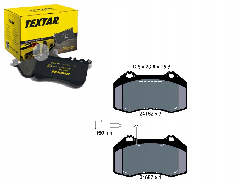 фото №1, Tex2416202 тормозные колодки ham. fiat перед grande punto 05-