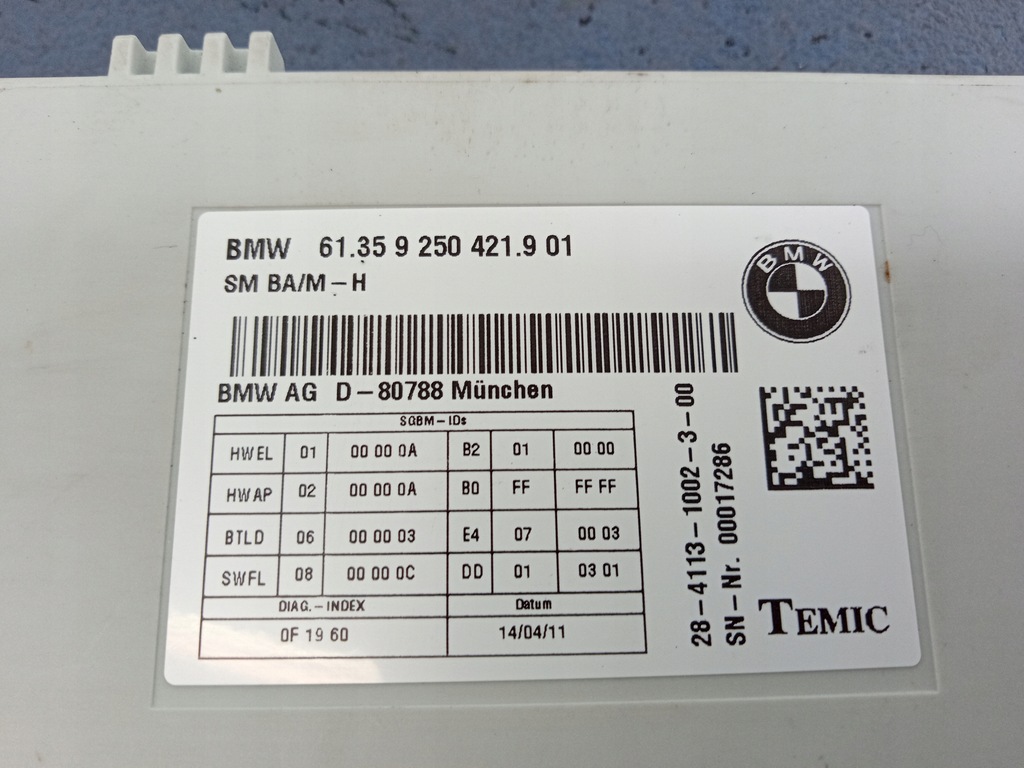 фото №4, Bmw x3 f25 f26 модуль сиденье левый перед 9250421