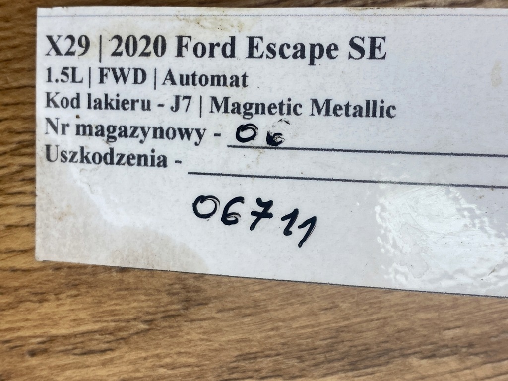 фото №7, Молдинг впрыскная ford kuga mk3 escape 2020+ usa