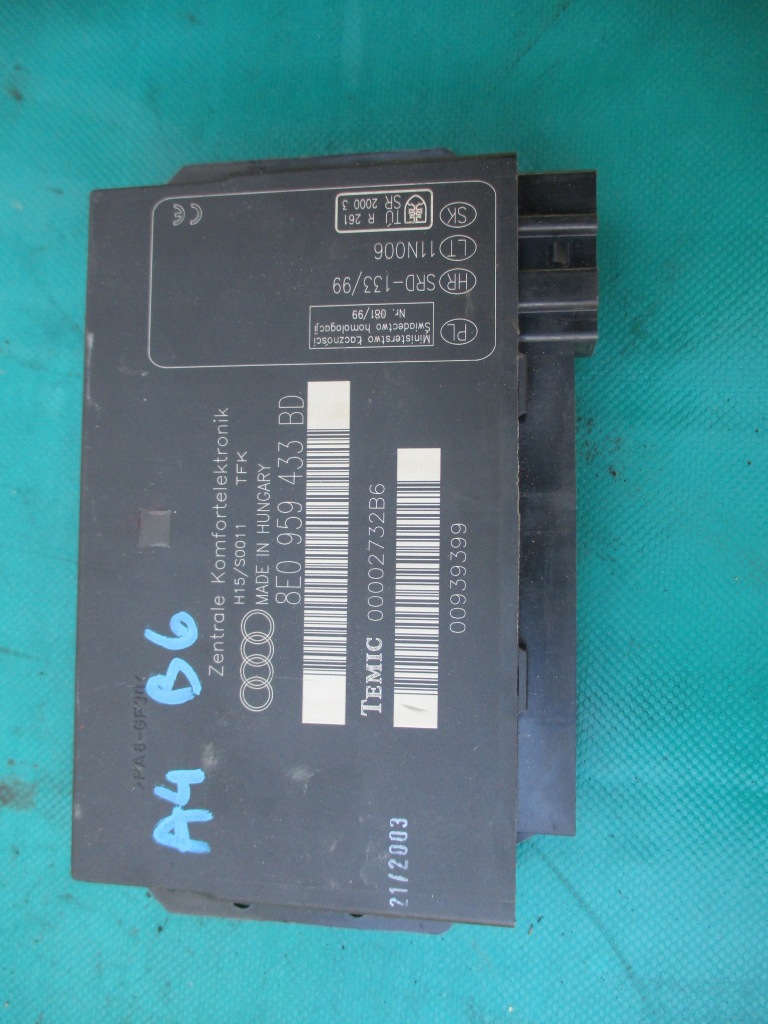 фото №1, Audi a4 b6 модуль комфорту 8e0959433bd