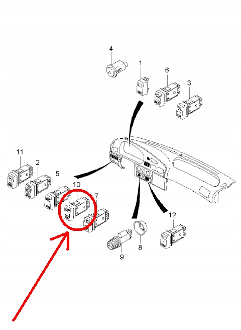 фото №5, Вимикач світло протитуманного kia pregio, k2700